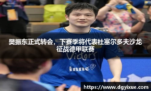 樊振东正式转会，下赛季将代表杜塞尔多夫沙龙征战德甲联赛